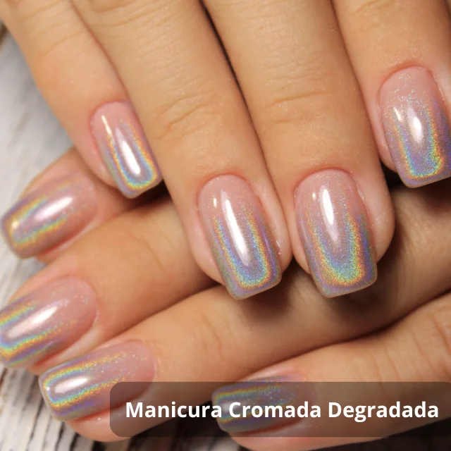 Manicura Cromada Degradada