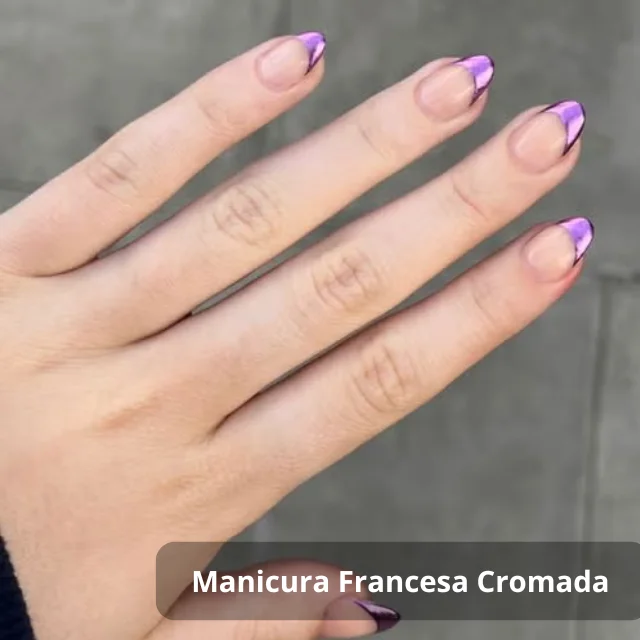 Manicura Francesa Cromada