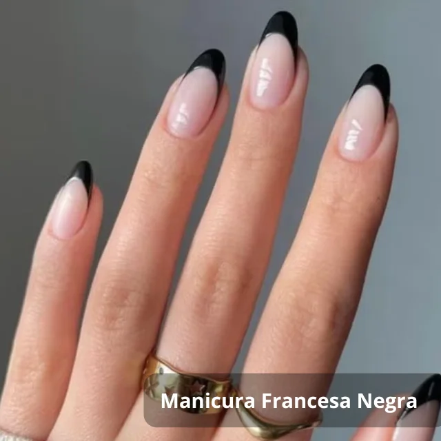 Manicura Francesa Negra
