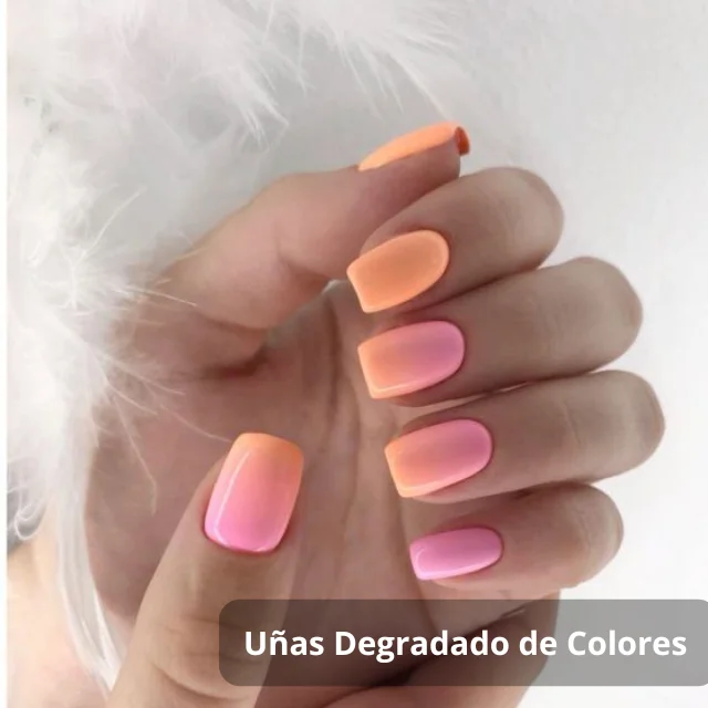 Uñas degradado de Colores
